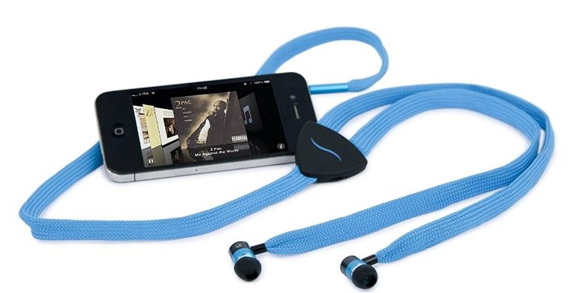 HIFUNFUN Auricolari in-ear Hi-Fun Hi-String cablati in tessuto con sistema BBS blu e nero